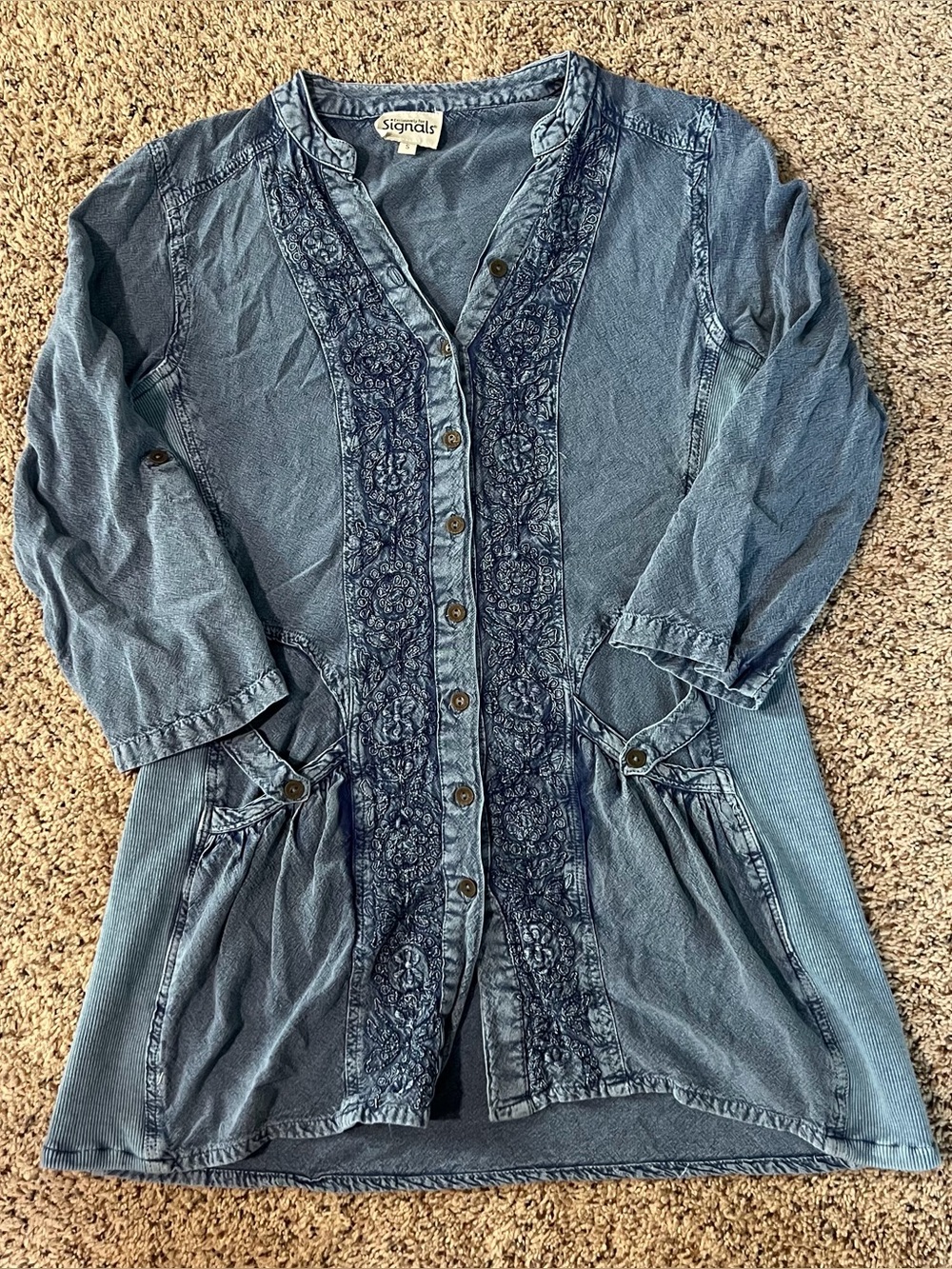 Womens signals blouse: chambray super soft